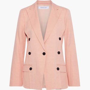 NWT DEREK LAM 10 CROSBY Button-detailed twill blazer sz 2